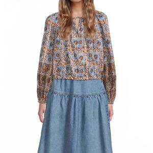 NEW ULLA JOHNSON silva blouse in caspia